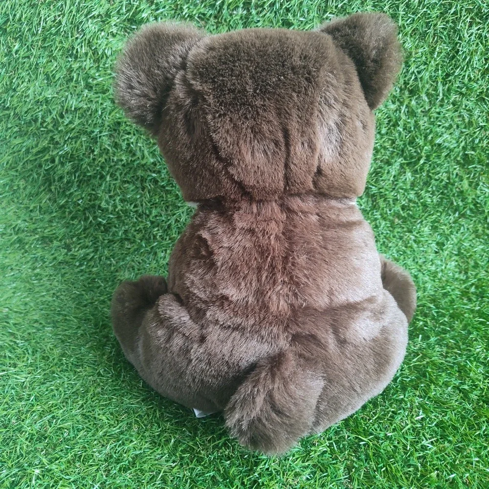 America Wego 10 Inch Sitting Bear Chocolate Brown Plush Stuffed Animal Vintage
